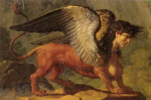 Oedipus and the Sphinx Detail by Francois-Xavier Fabre - Oil Painting Reproduction