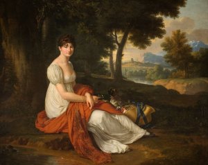 Portrait of Elzbieta Skotnicka nee Laskiewicz by Francois Xavier Fabre Oil Painting