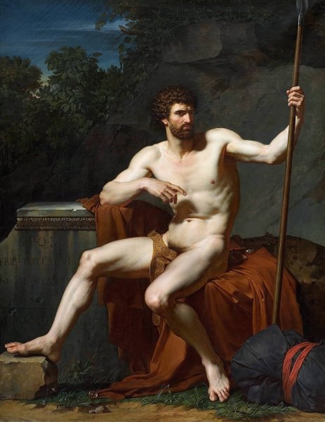 Roman Soldier At Rest  by Francois Xavier Fabre - Hand-Painted Oil Painting Reproduction