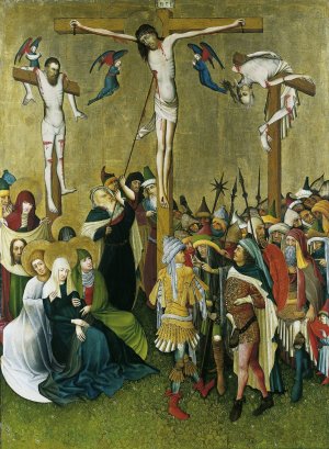 Mount Calvary by Franconian-Swabian Master Oil Painting