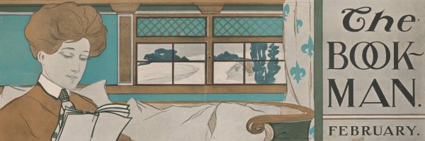 The Bookman for February  by Frank Berkeley Smith - Hand-Painted Oil Painting Reproduction