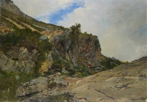 Flock in the Alps by Frank Buchser Oil Painting