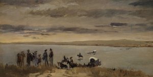 Passage at the Platte River by Frank Buchser Oil Painting
