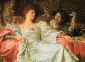 An Offering Oil painting by Frank Dicksee