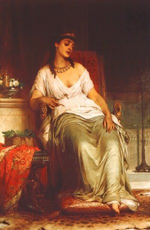 Cleopatra by Frank Dicksee Oil Painting
