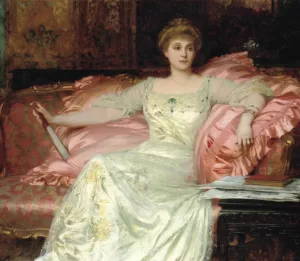 Portrait of Mrs. W. K. D'Arcy painting by Frank Dicksee