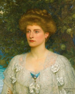 Portrait Of Susannah Pearson by Frank Dicksee Oil Painting