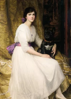 Portrait of the Artist's Niece, Dorothy Oil painting by Frank Dicksee