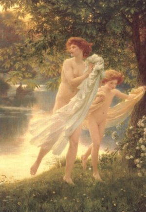 Startled by Frank Dicksee Oil Painting