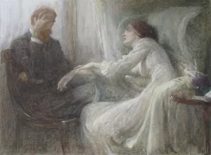 Study for The Confession by Frank Dicksee - Oil Painting Reproduction