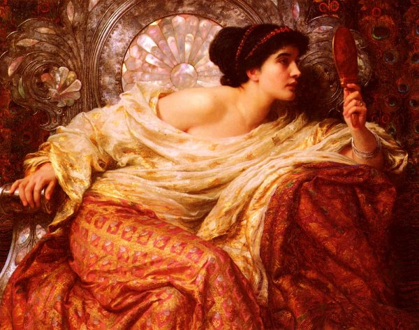 Main Product Photo of The Mirror Painting by Frank Dicksee