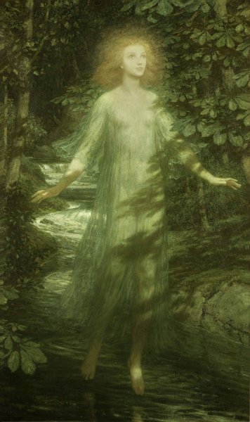 The Moon Maiden  by Frank Dicksee - Hand-Painted Oil Painting Reproduction