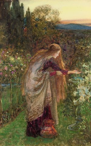 The Sensitive Plant by Frank Dicksee Oil Painting