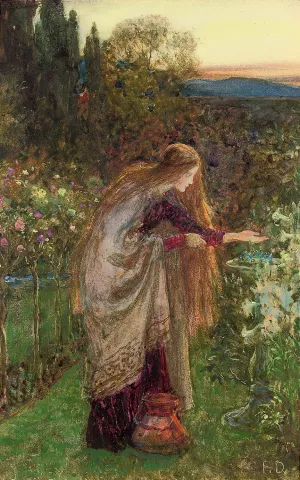 The Sensitive Plant by Frank Dicksee Oil Painting