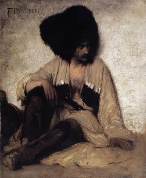 Caucasian Soldier by Frank Duveneck Oil Painting