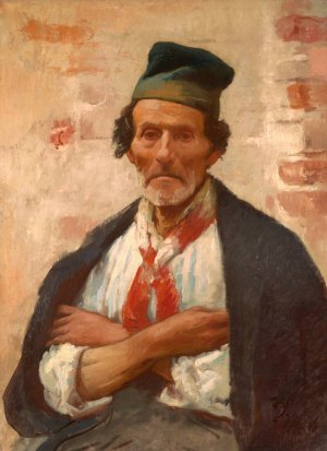 Chioggia Fisherman by Frank Duveneck Oil Painting