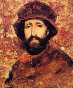 Fellow Artist in Costume by Frank Duveneck Oil Painting