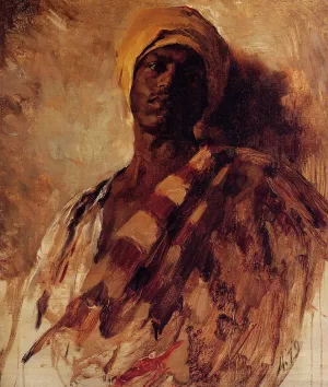 Guard of the Harem study by Frank Duveneck Oil Painting