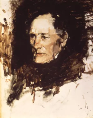 Head of an Old Man by Frank Duveneck Oil Painting