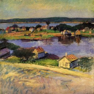 Inlet Harbor by Frank Duveneck Oil Painting