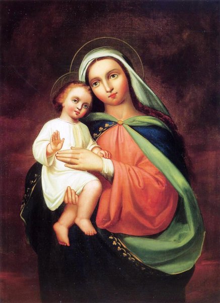 Main Product Photo of Madonna and Child Painting by Frank Duveneck