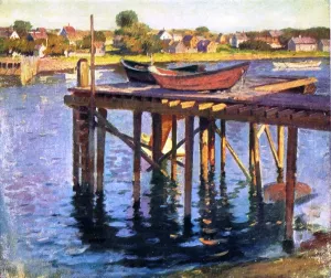Pier at Gloucester by Frank Duveneck - Oil Painting Reproduction