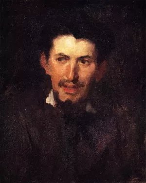Portrait of a Fellow Artist by Frank Duveneck Oil Painting