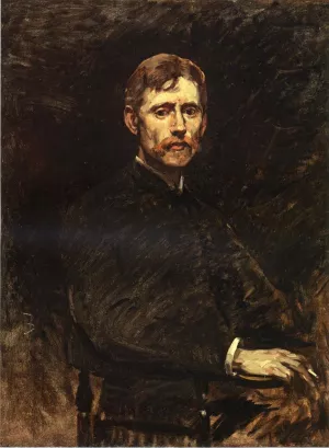 Portrait of Emil Carlson by Frank Duveneck - Oil Painting Reproduction
