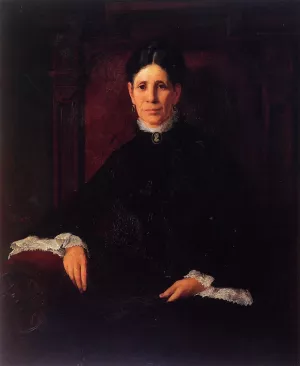 Portrait of Frances Schillinger Hinkle by Frank Duveneck Oil Painting