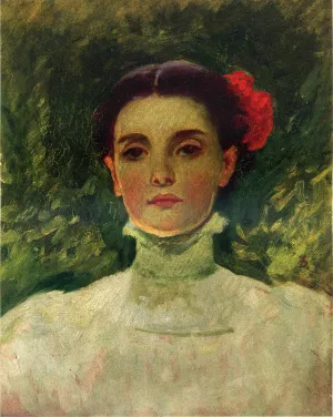 Portrait of Maggie Wilson by Frank Duveneck Oil Painting