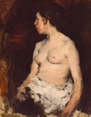 Seated Nude by Frank Duveneck Oil Painting