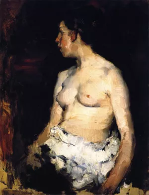Seated Nude by Frank Duveneck Oil Painting