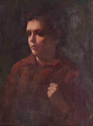 Study of a School Boy by Frank Duveneck Oil Painting