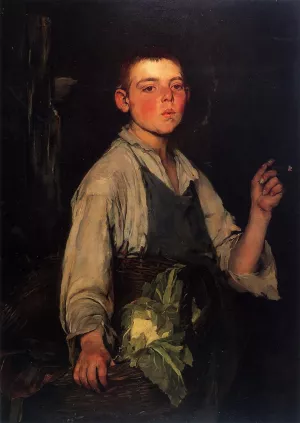 The Cobbler's Apprentice by Frank Duveneck Oil Painting
