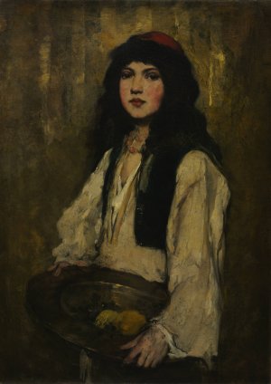 The Venetian Girl by Frank Duveneck Oil Painting