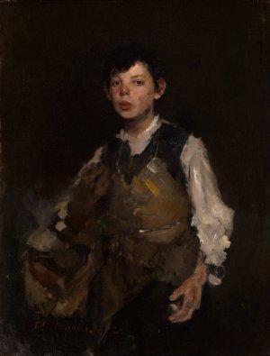 The Whistling Boy by Frank Duveneck Oil Painting