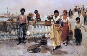 Water Carriers, Venice by Frank Duveneck - Oil Painting Reproduction