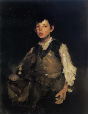 Whistling Boy by Frank Duveneck - Oil Painting Reproduction