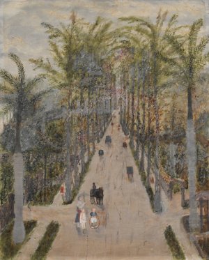 The Palm Alley by Frank E. Case Oil Painting