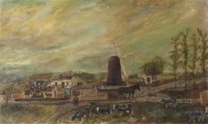 The Windmill by Frank E. Case Oil Painting