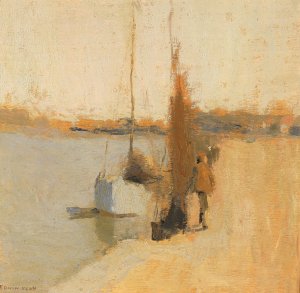 Bateau De Peche by Frank Edwin Scott Oil Painting