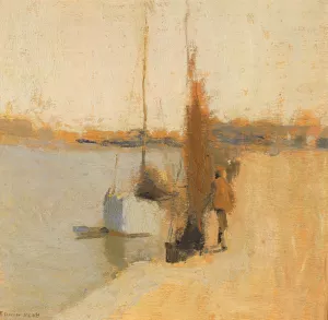 Bateau De Peche by Frank Edwin Scott Oil Painting