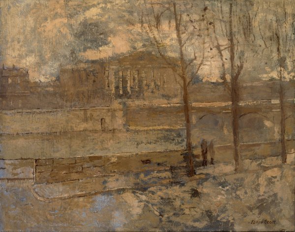 Chambre Des Deputes In A Mist by Frank Edwin Scott - Hand-Painted Oil Painting Reproduction