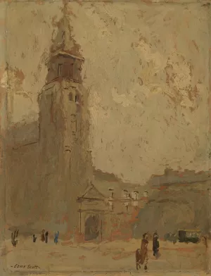 Church Of St. Germain Des Pres by Frank Edwin Scott Oil Painting