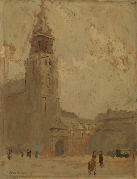 Church Of St. Germain Des Pres by Frank Edwin Scott - Hand-Painted Oil Painting Reproduction