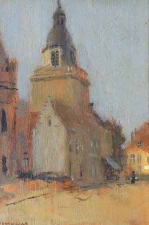 Eglise de Ville by Frank Edwin Scott Oil Painting