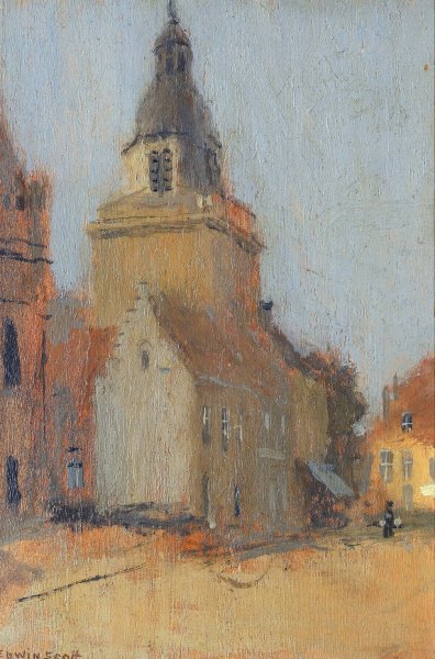 Eglise de Ville by Frank Edwin Scott - Hand-Painted Oil Painting Reproduction