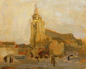 Eglise Saint Merry by Frank Edwin Scott Oil Painting