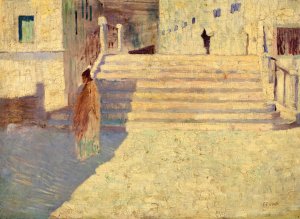 Femmes pres des Escaliers no. II by Frank Edwin Scott Oil Painting