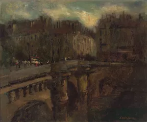 L'Heure Bleu a Paris by Frank Edwin Scott Oil Painting